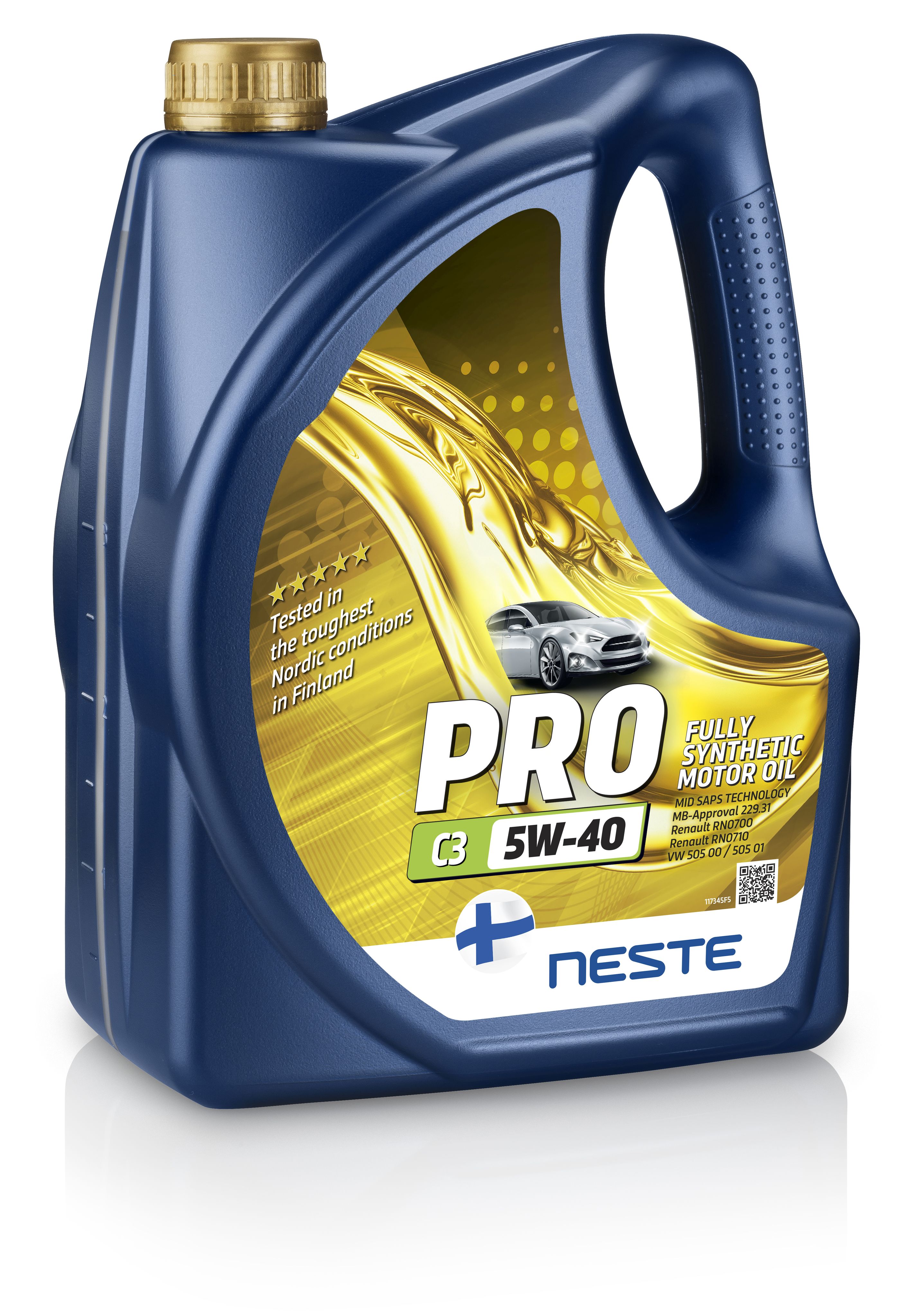 Neste PRO C3 5W-40 Масло моторное, Синтетическое, 4 л