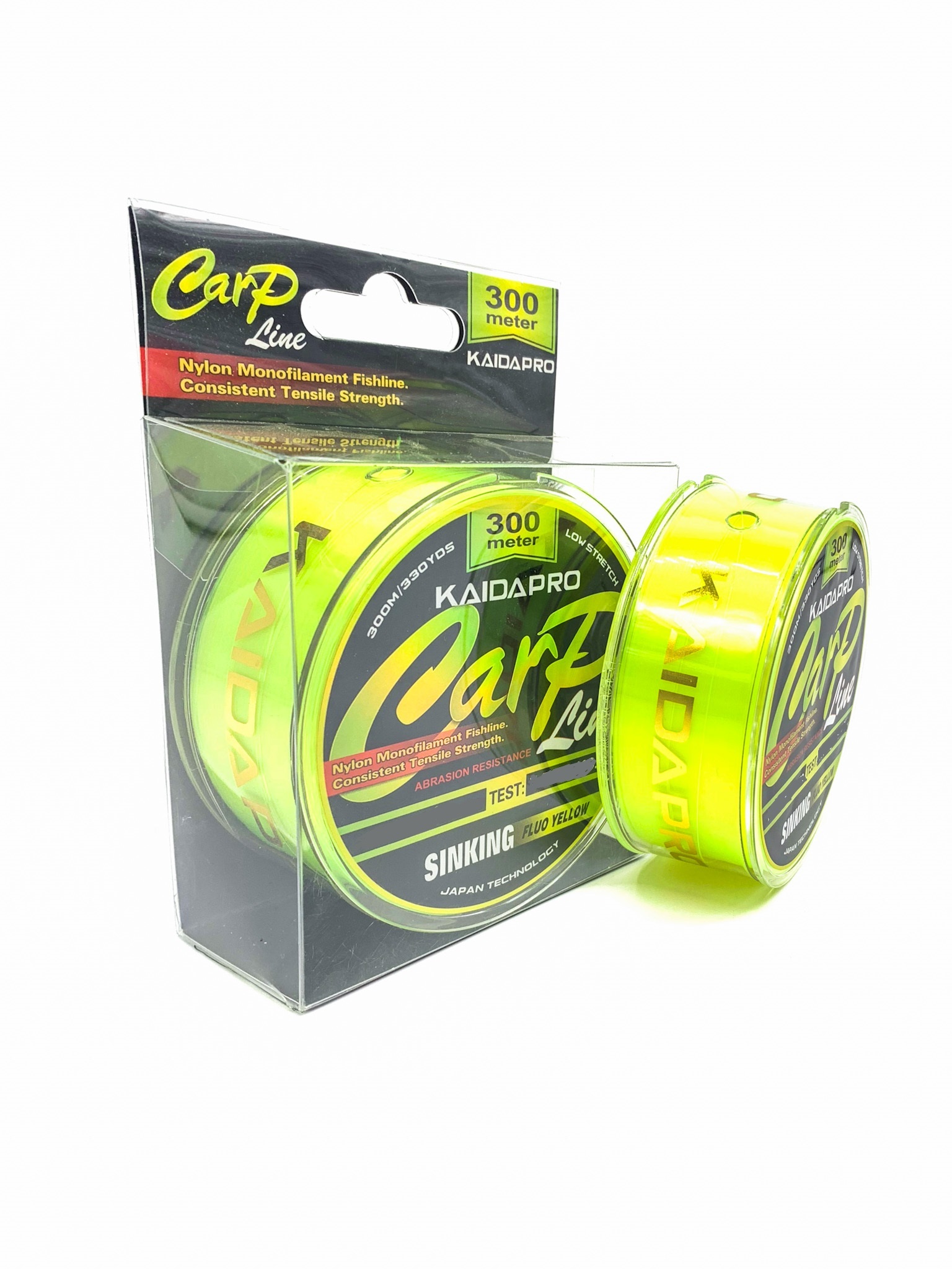 Леска KAIDA Carp Line NEON YELLOW 300м 0,309мм 11,88кг 26,19lb