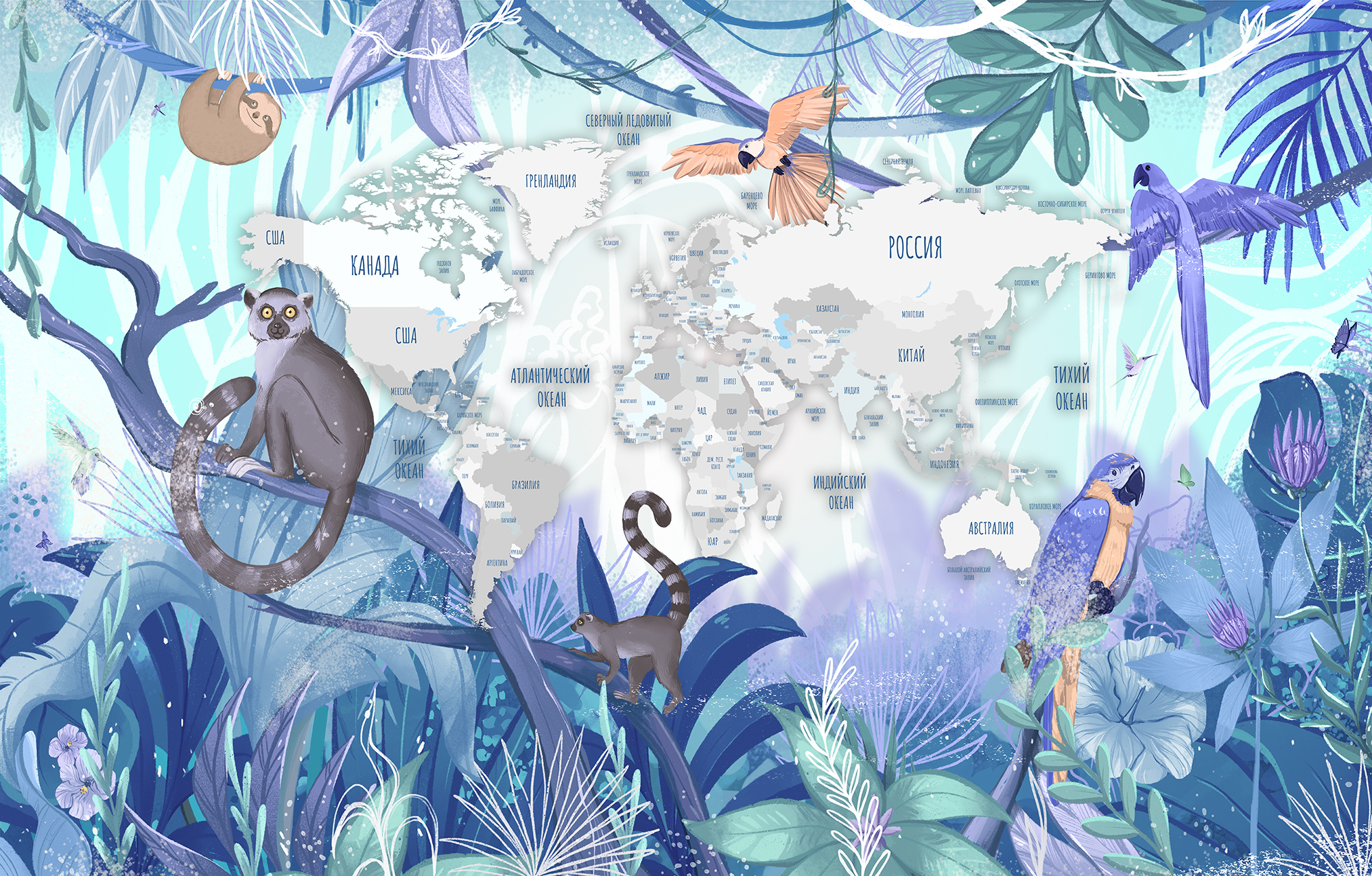 Карта джунглей мира