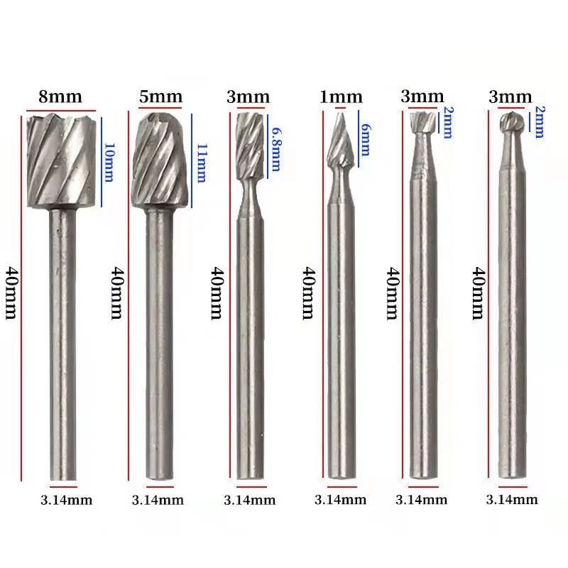 Борфрезымини/шарошки-минипометаллу,дереву,пластику,набор6штук