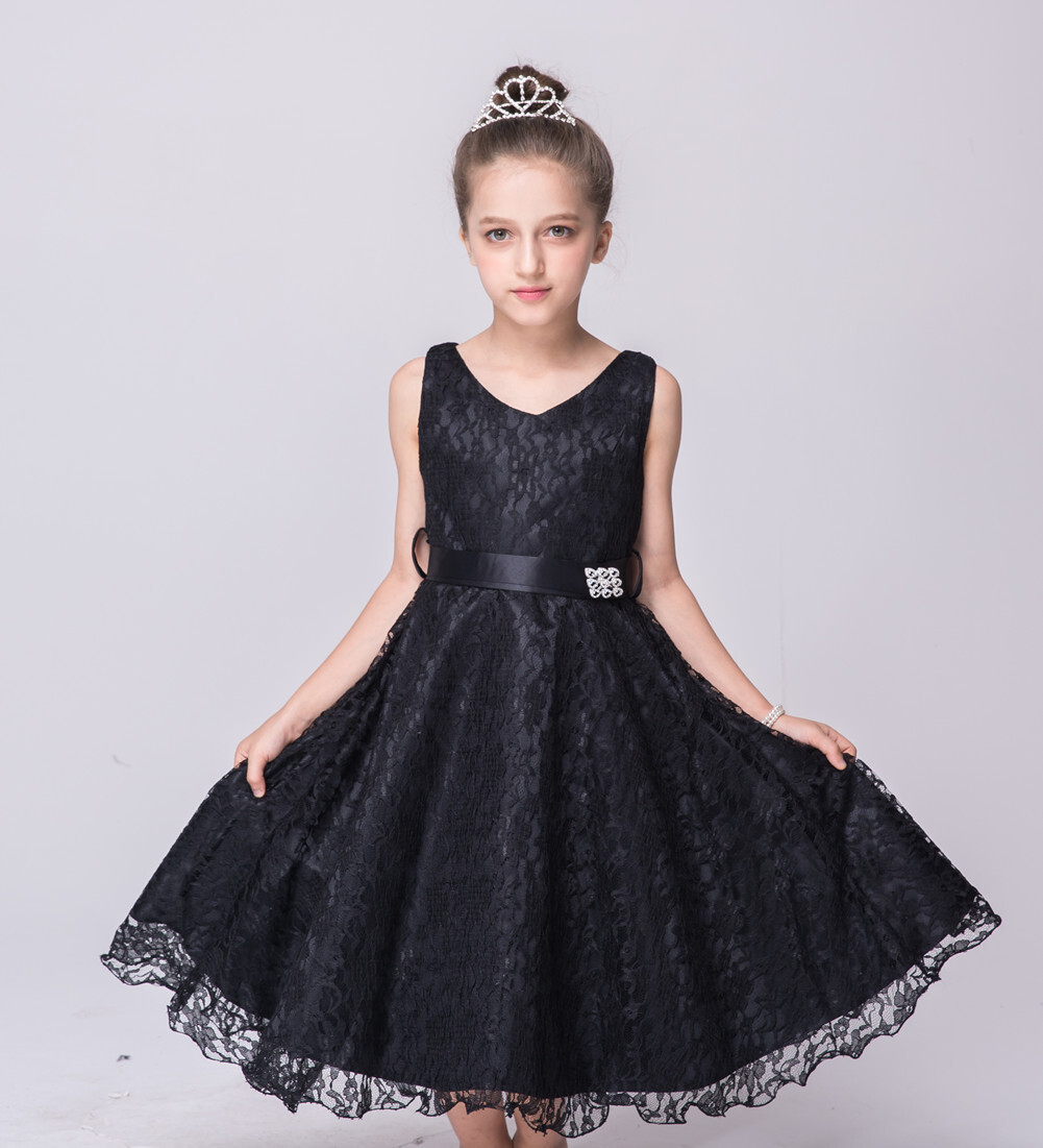 Платье для девочки черное нарядное