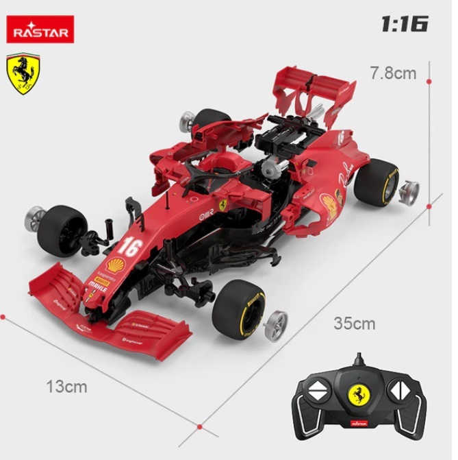 СборнаярадиоуправляемаямодельболидаФормулы-1"FERRARISF-1000/Феррари".ШарльЛеклер.Масштаб1:16.(RASTAR)