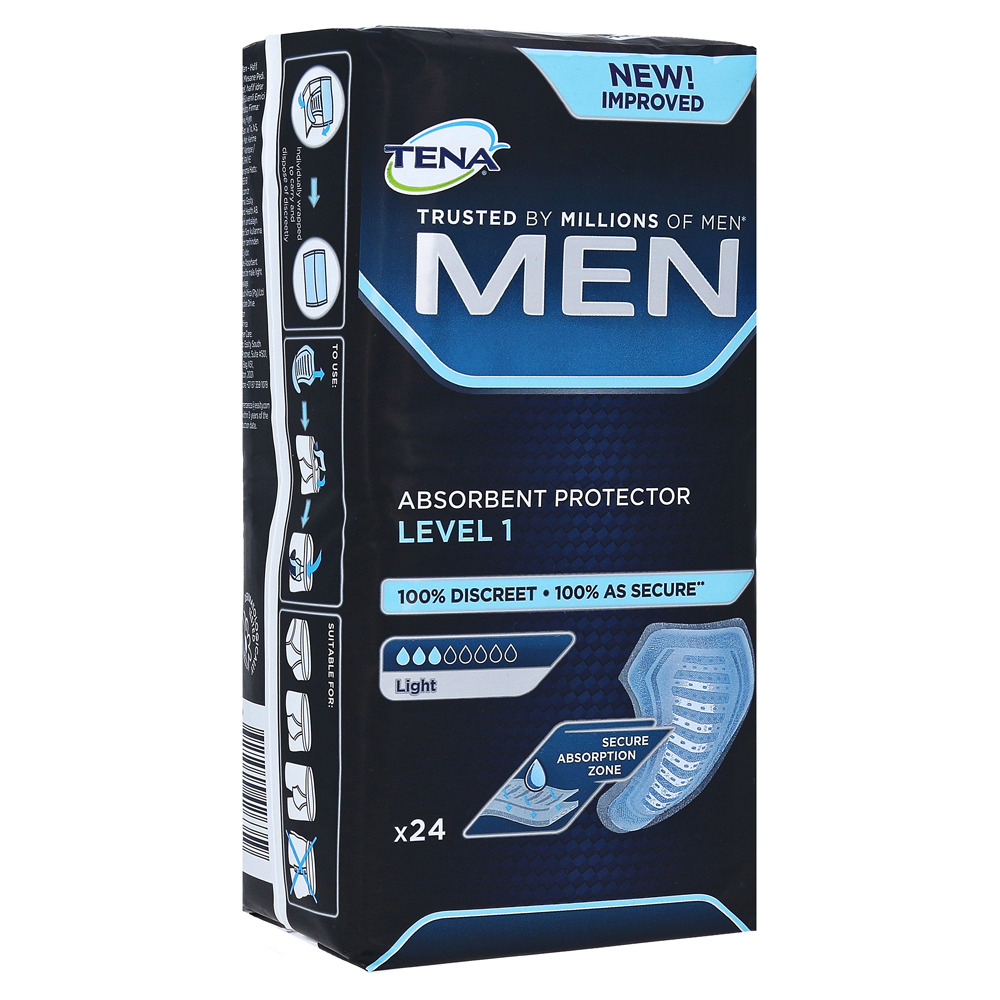 Men level. Прокладки мужские Tena Level 1. Прокладки урологические мужские Tena men уровень 1. Tena men Level 1 24 шт. Урологические прокладки Tena men Level 1 24 шт.