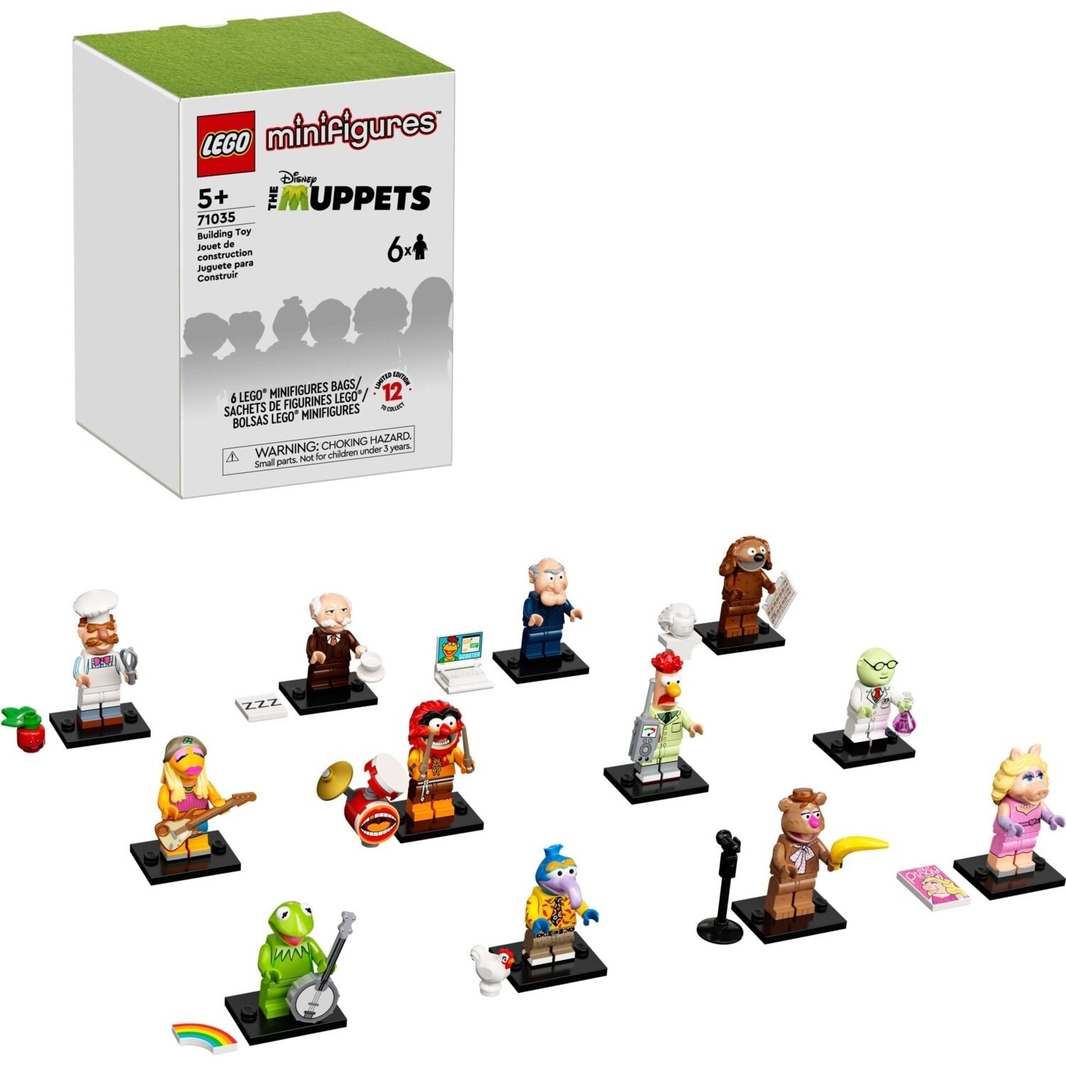 LEGO Minifigures The Muppets 6Pack 71035 творческий набор игрушек для детей  от 5 лет и старше набор из 12 упаковок - купить с доставкой по выгодным  ценам в интернет-магазине OZON (672518099)