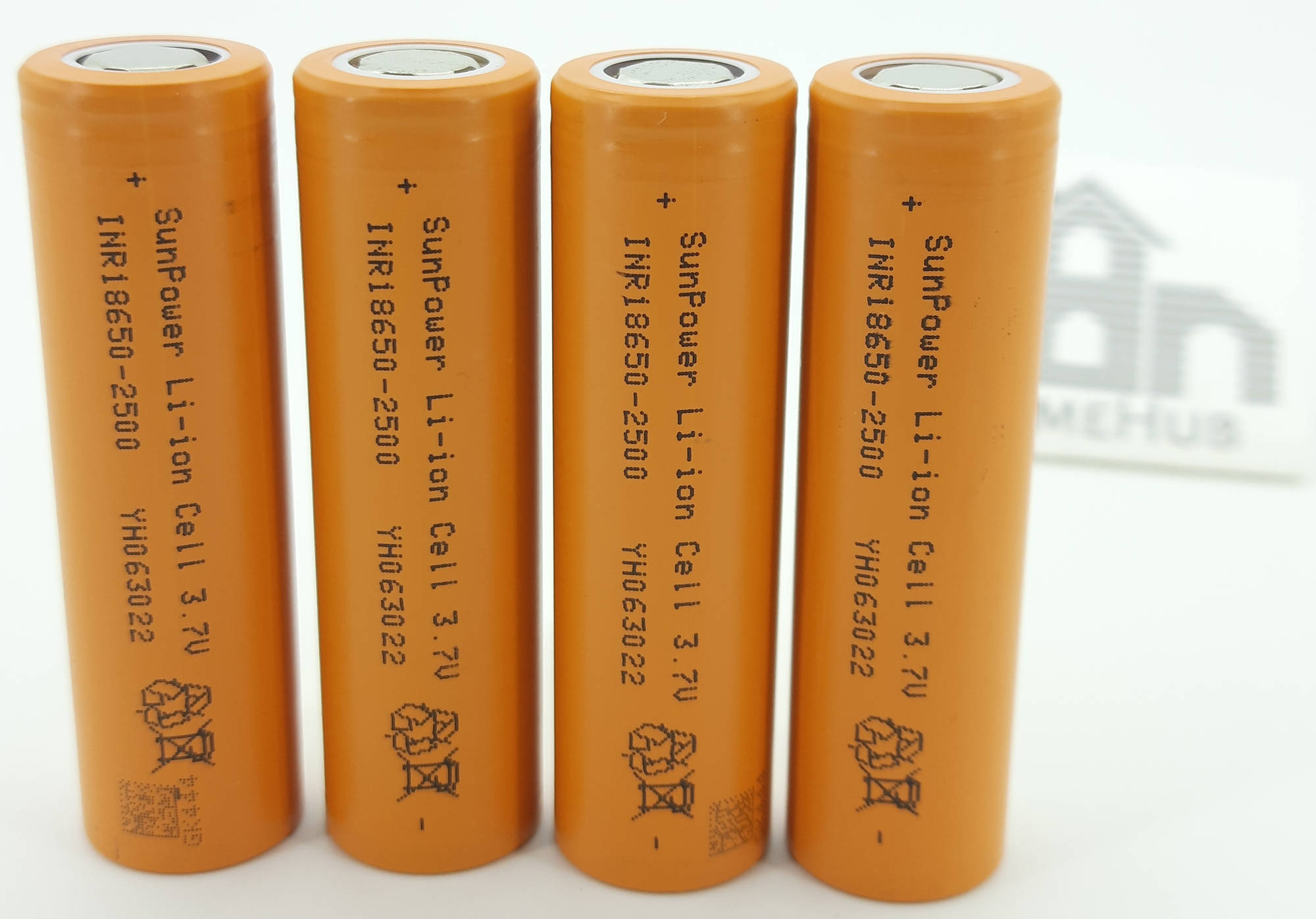 АккумуляторSunPowerLi-ion,INR18650,3.7V,2500mAh,4шт