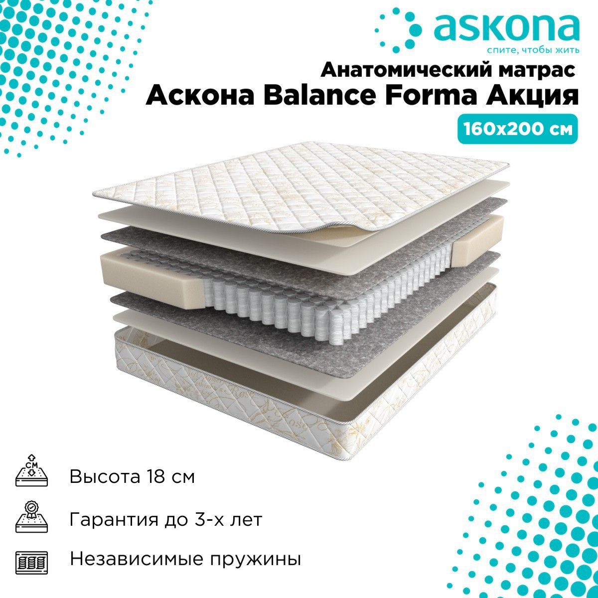 Матрас askona balance forma 160 200