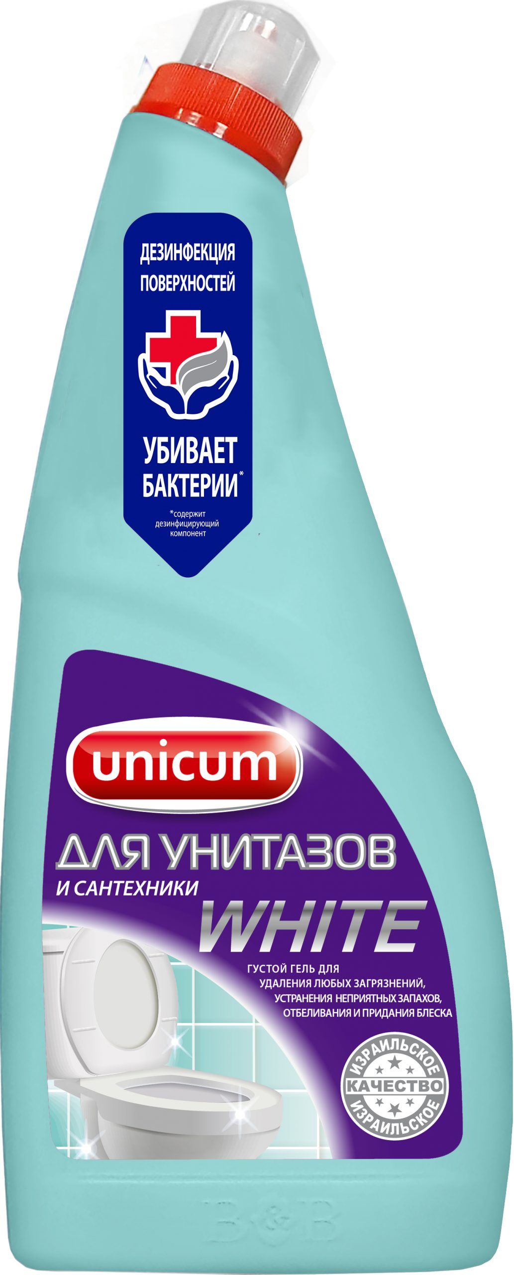 Unicum гель для чистки унитазов с гипохлоритом 750 мл