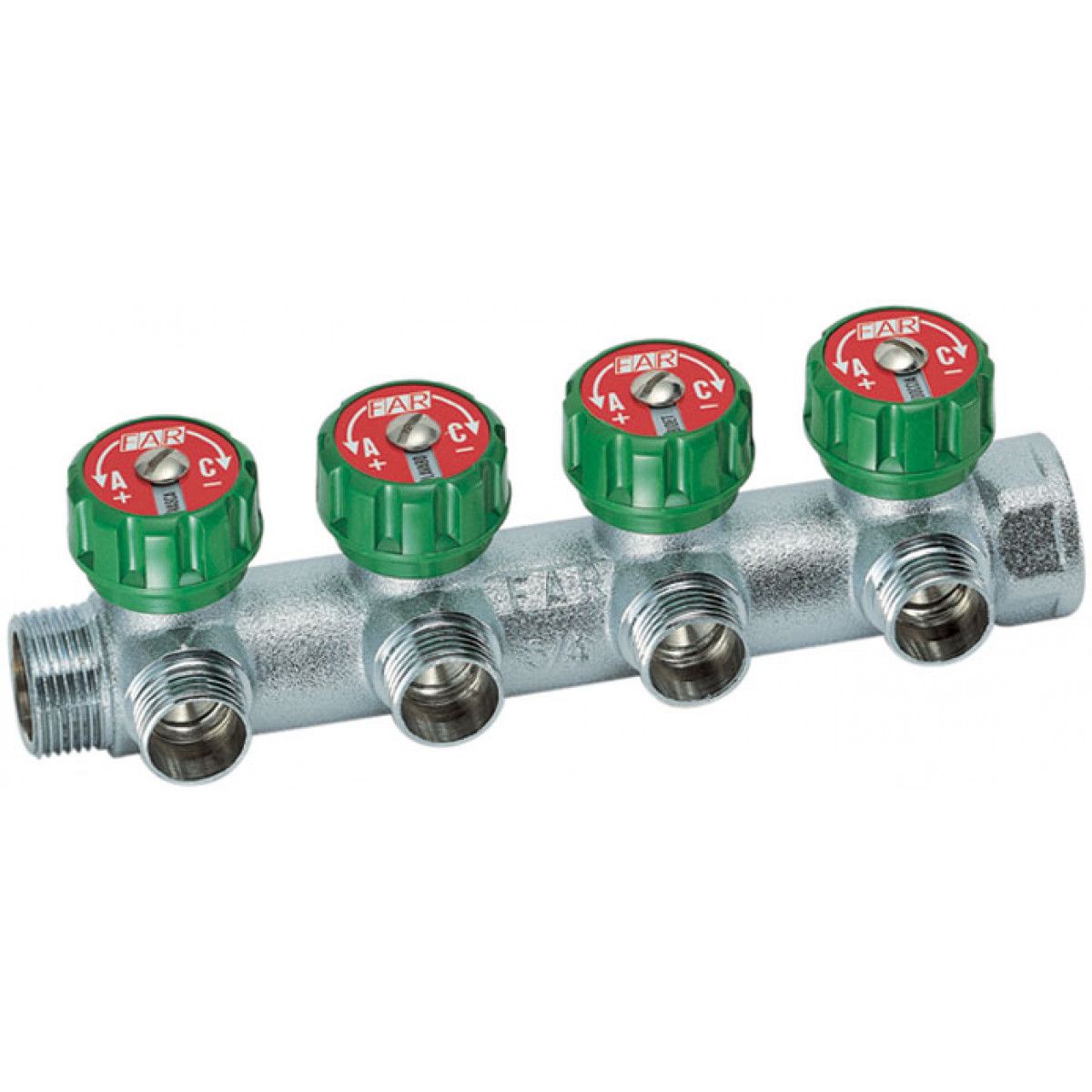 Коллектор far 3/4х1/2 (2-вых) плоское. Коллектор far 1 х1/2. 3822 3412tp. Far регулирующий проходной коллектор вр-нр 1" с 4 отводами 3/4" fk 3824 134. Коллектор far 3/4 (3п х 1/2).