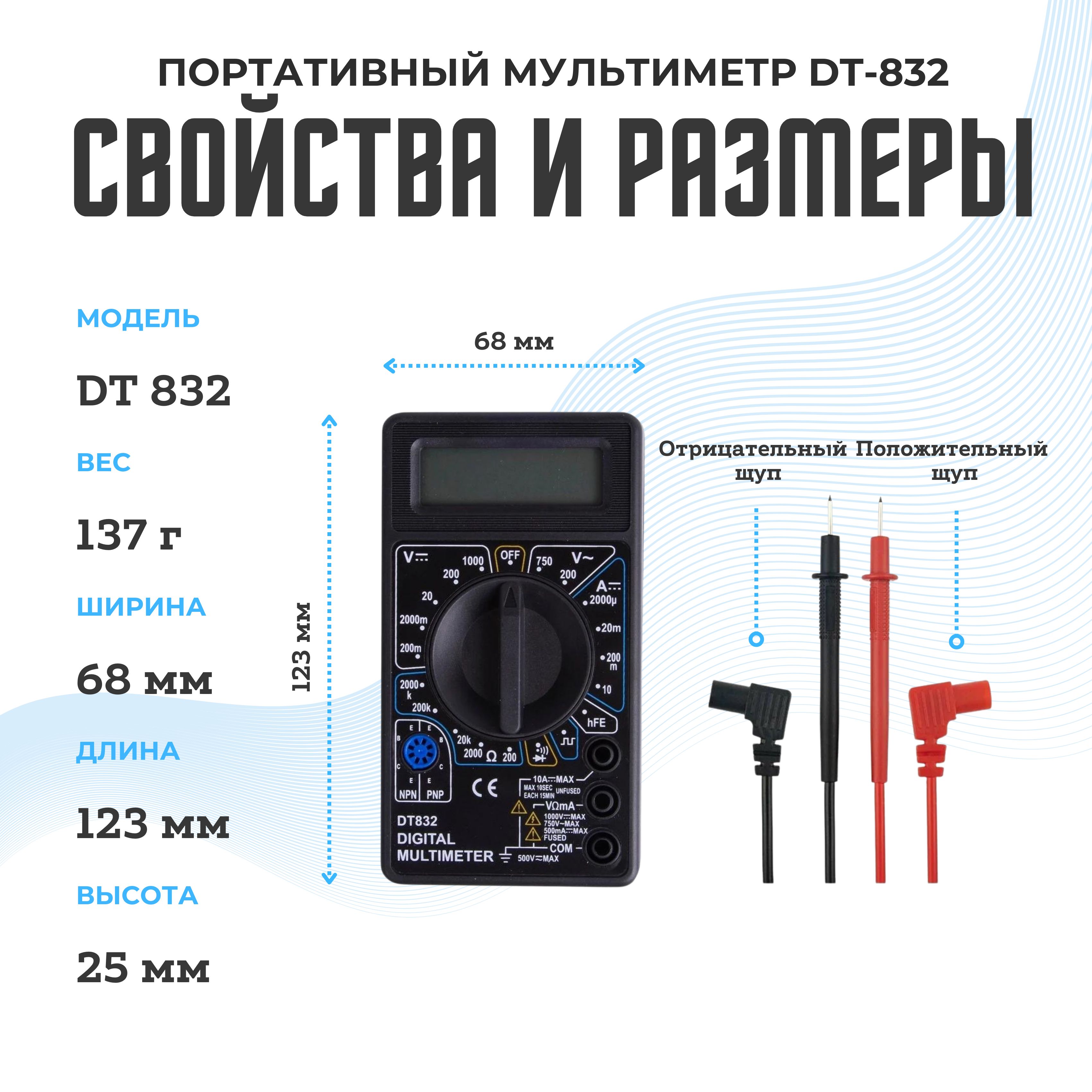 Мультиметр ресанта dt 832