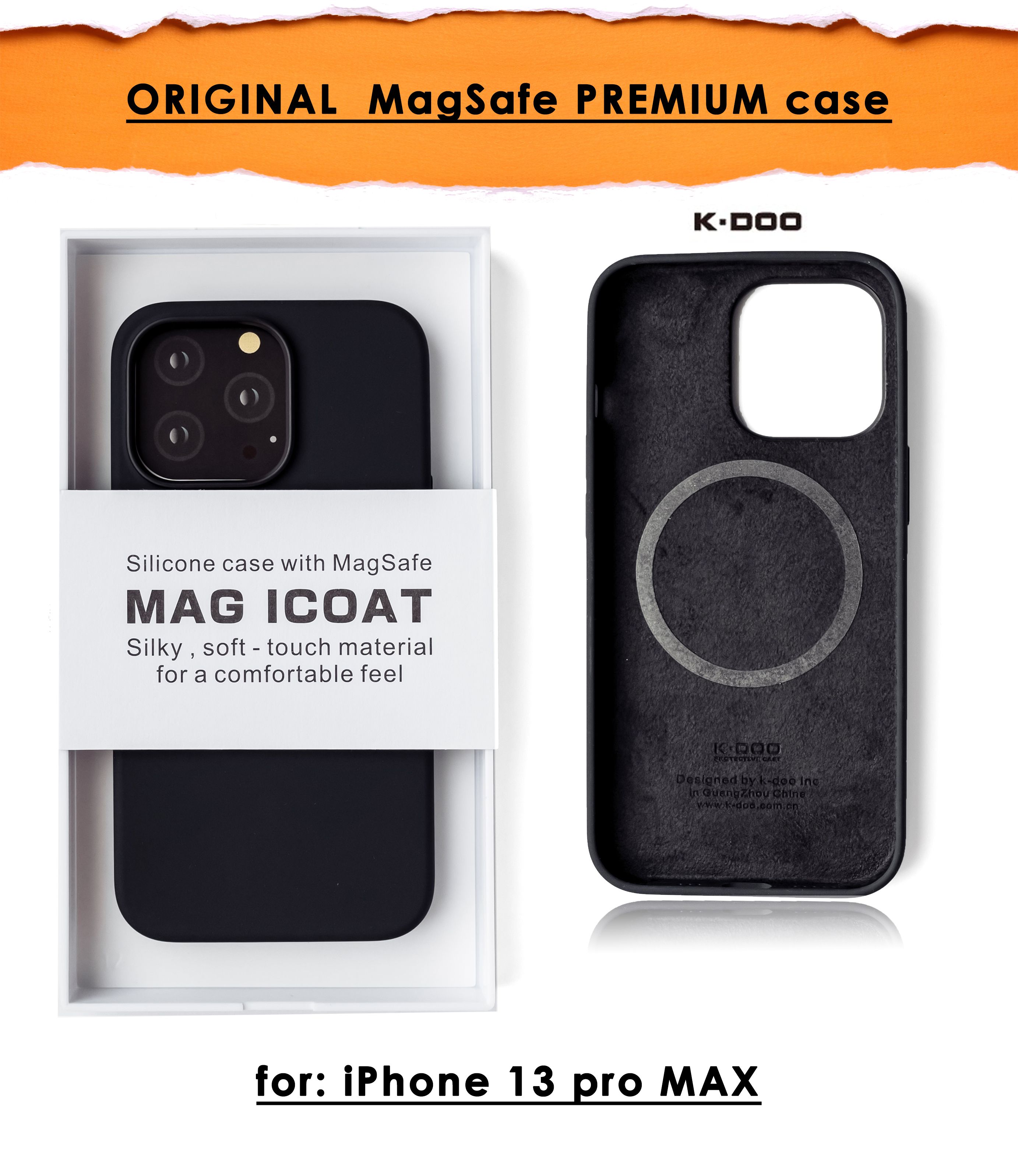 Чехол силиконовый для iPhone 13 Pro Max MagSafe / PREMIUM Original case  K-DOO iCoat Mag Safe - купить с доставкой по выгодным ценам в  интернет-магазине OZON (767986437)