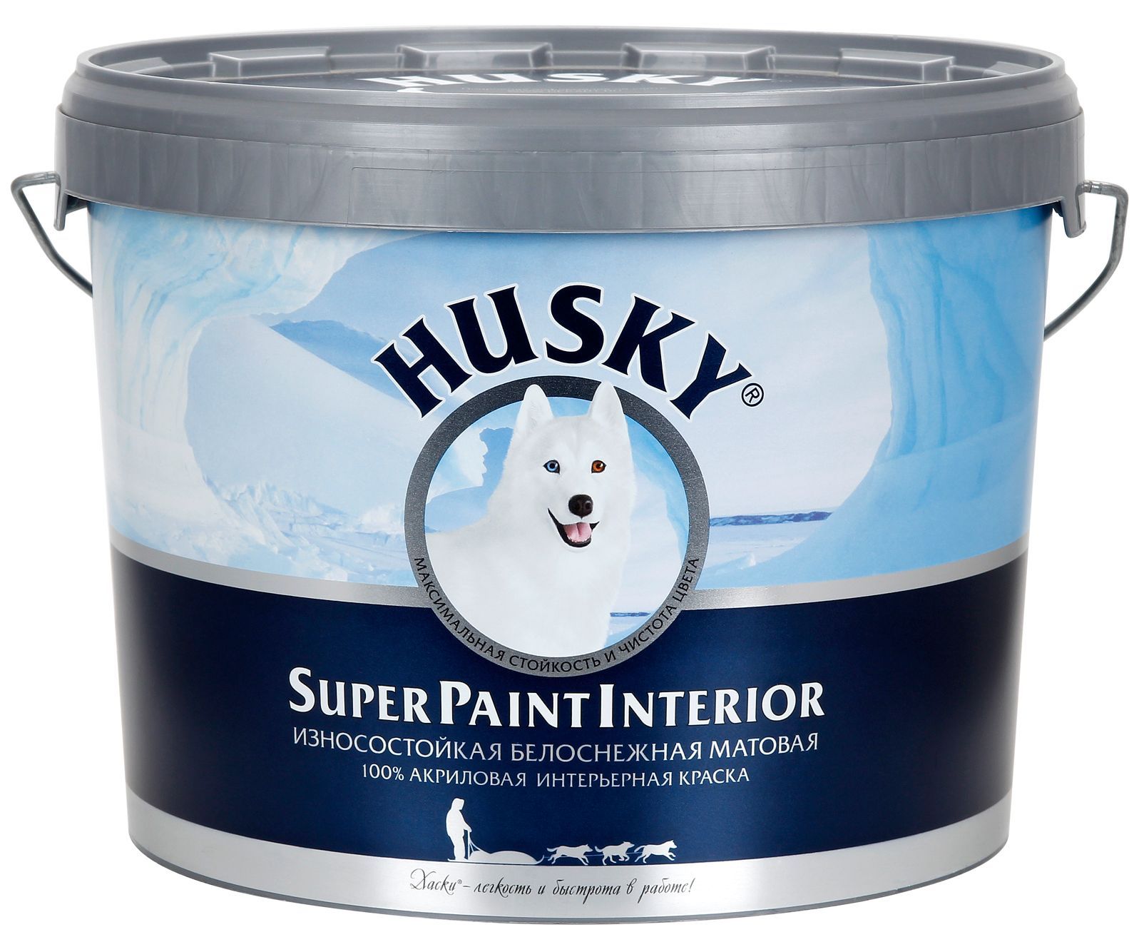Краска грунт husky 3 в 1 для фасадов и интерьеров цвет белый 10 л