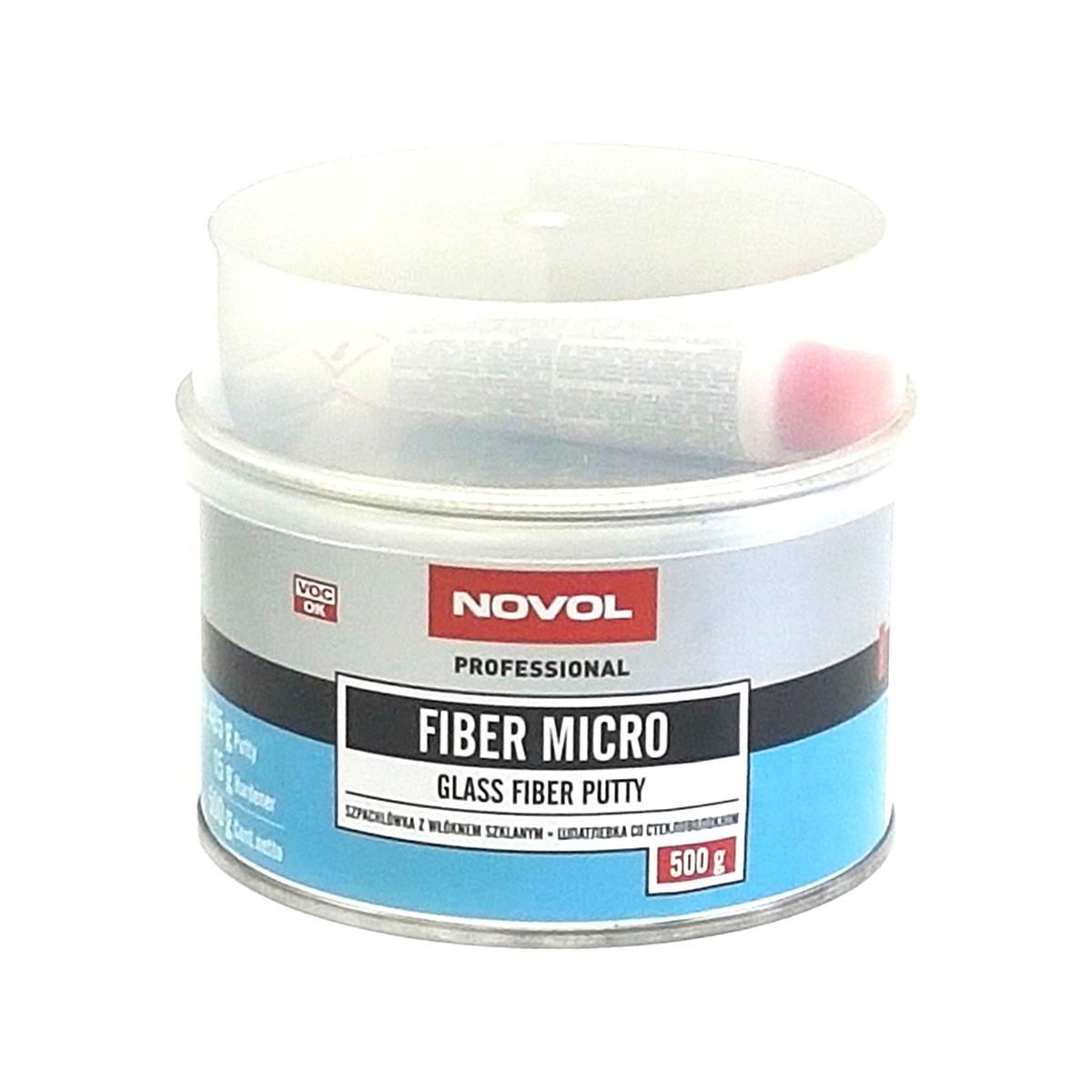 NOVOL Fiber Micro Glass Putty Шпатлевка со стекловолокном (микростекловолокно) 0,5 кг.