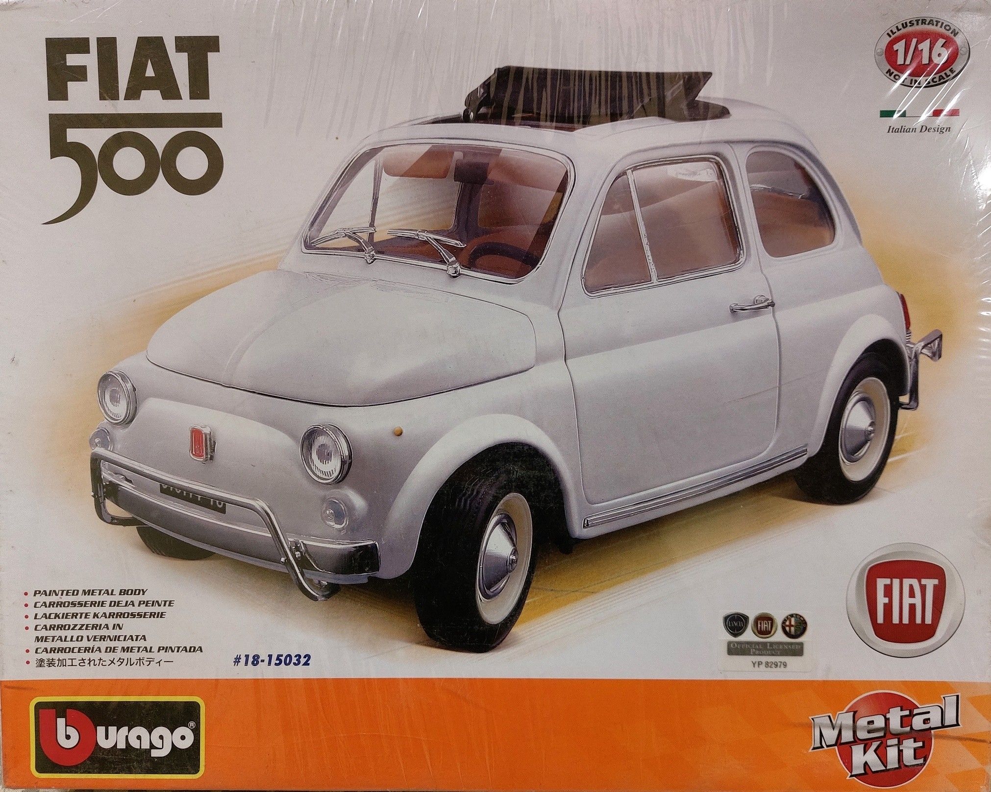 Fiat 500 L 1968 года 1:18 сборная металлическая модель автомобиля Bburago  18-15032 - купить с доставкой по выгодным ценам в интернет-магазине OZON  (783803972)