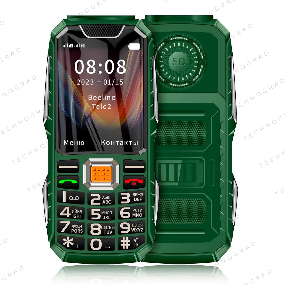 Мобильный телефон BENSON с 2 Dual SIM, 32Мб, Micro SD, 3800 мАч. Недорогой  кнопочный телефон, русская клавиатура