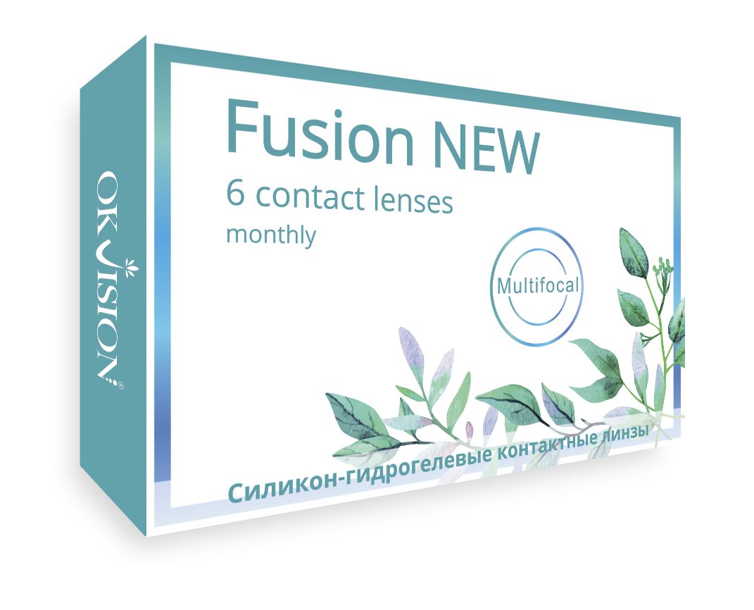 OKVisionмультифокальныелинзыFusionNewMultifocal(6линз),8.6,-1.00,ADD2.50HIGH