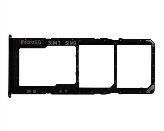 Держатель SIM Samsung A30S (2 SIM) черный