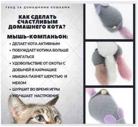 Игрушкадлякотятикошекинтерактивнаямышкаскармашком