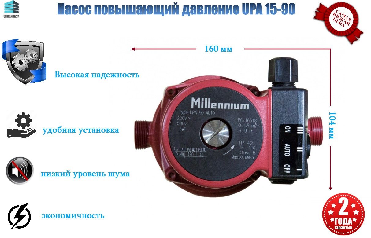 Как разобрать насос millennium Циркуляционный насос Millennium Насос повышающий давление UPA 15-90, 220 л/мин -