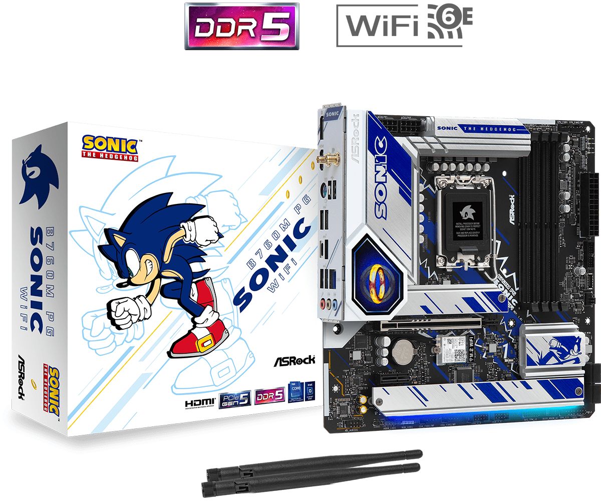 ASRockМатеринскаяплатаB760MPGSONICWIFIDDR5