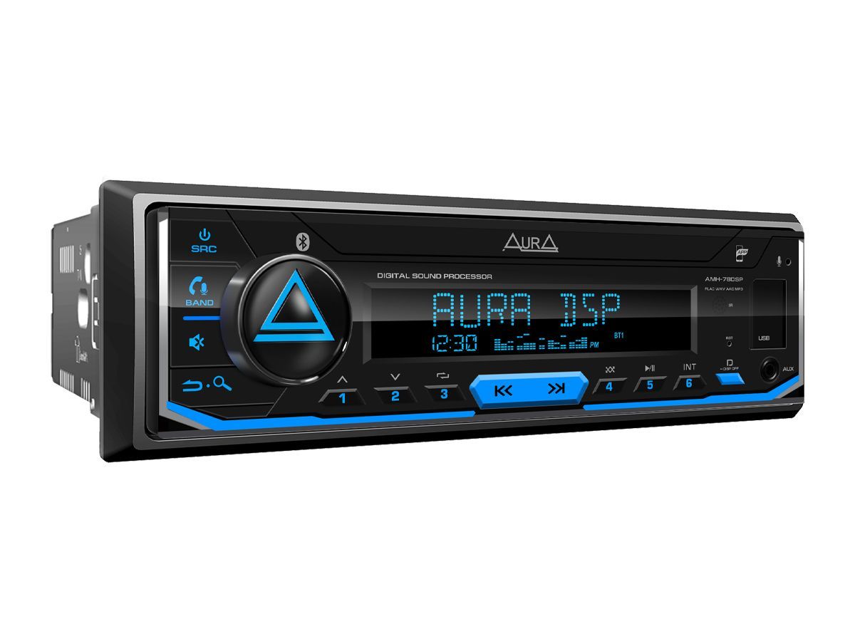 Автомагнитола Aura AMH-78DSP 2023 FW8.5 (DSP, Bluetooth, 3xRCA, 4x51Вт,  APP, USB, FLAC, RGB, D-SWC)1 DIN - купить в интернет-магазине OZON с  доставкой по России (388383138)