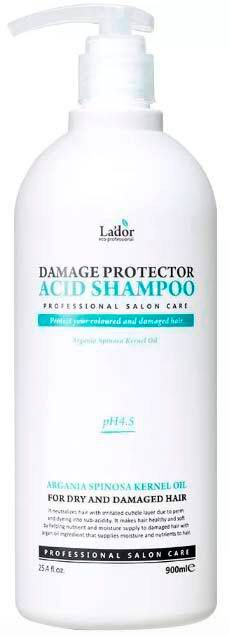 LADOR Шампунь для волос БЕСЩЕЛОЧНОЙ с коллагеном и аргановым маслом Damage Protector Acid Shampoo 900 мл