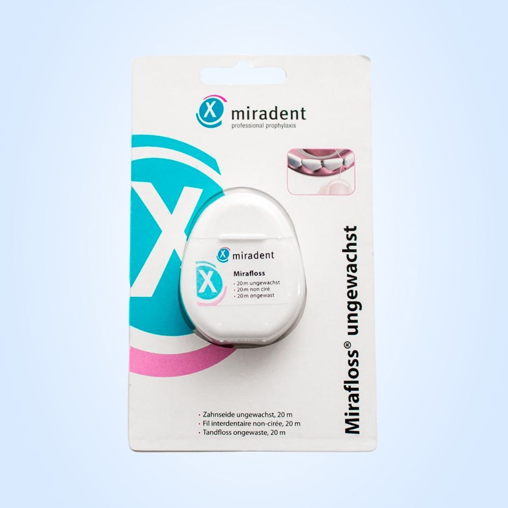 Нить Miradent невощеная Mirafloss Unwaxed, 20 м