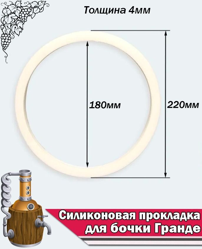 Прокладкасиликоноваядляпластиковойфлягигранде,грандэ