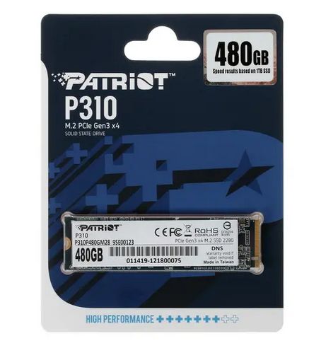 PatriotMemory480ГБВнутреннийSSD-дискP310(P310P480GM28)(P310P480GM28)