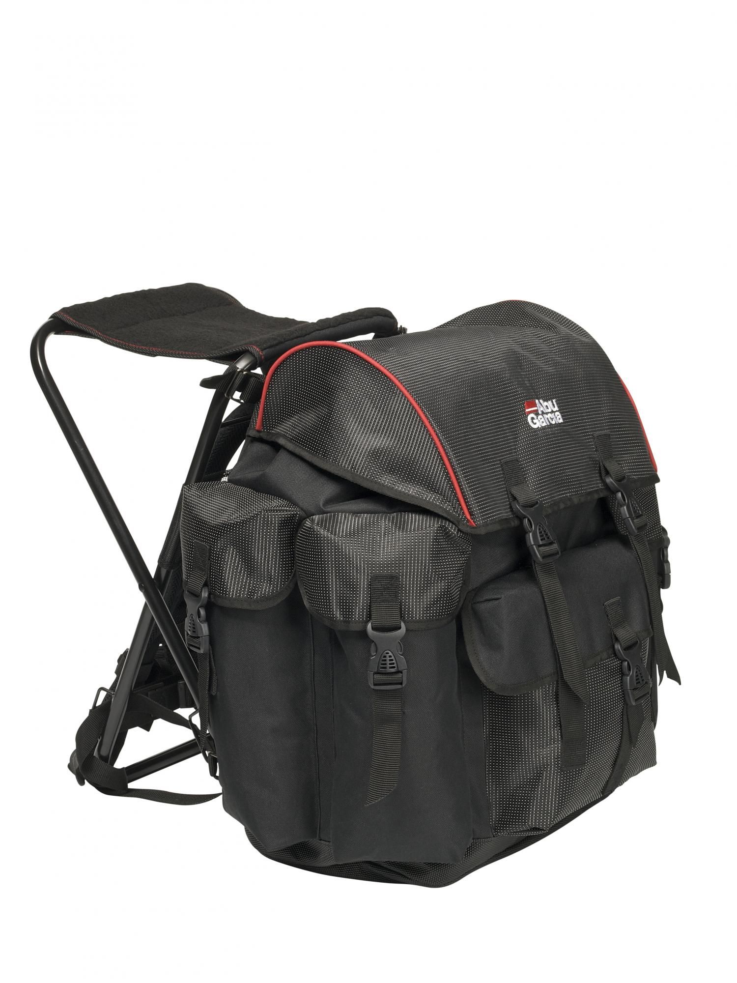 Abu Garcia, рюкзак-стул Rucksack large, 56x40x46см, 30л, Black/Red