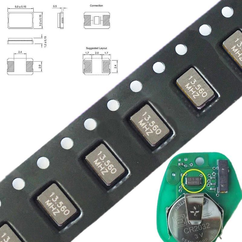 Кварц13,56МГц.КварцевыйрезонаторMA08903SMD503213,560дляключаВАЗ