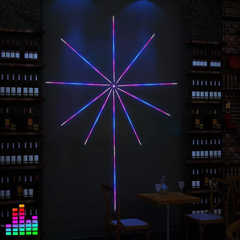 20 og. Огонек og-ldl39 led лента фейерверк RGB (50см*9, ip20). Люстра фейерверк светодиодная. Салют из ленточек. Подсветка салют клавиатуры