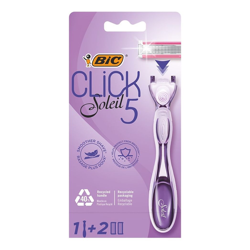 Бритвенный станок Bic Click 5 Soleil 5 лезвий с двумя сменными кассетами