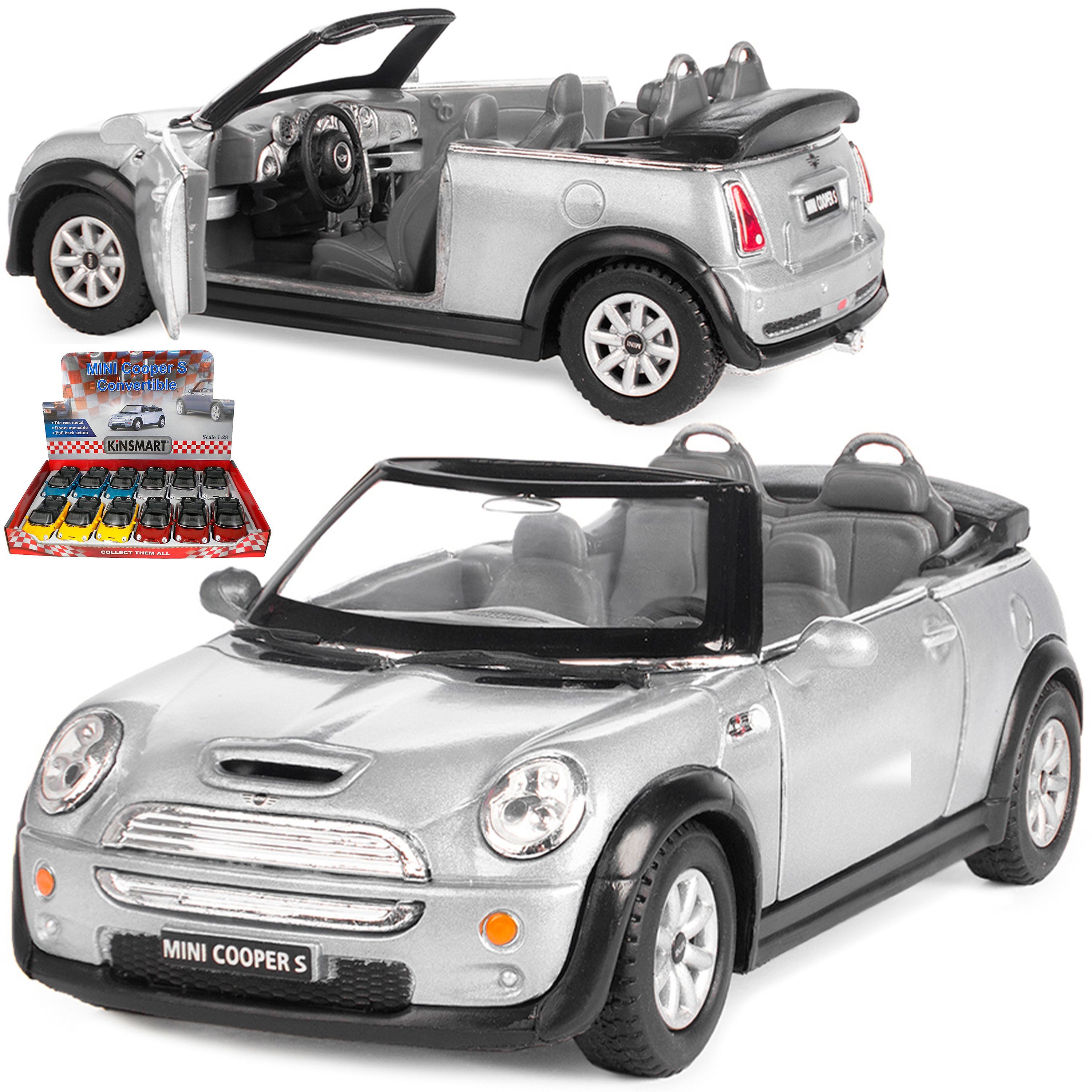 Металлическая машинка игрушка 1:28 Mini Cooper S Convertible