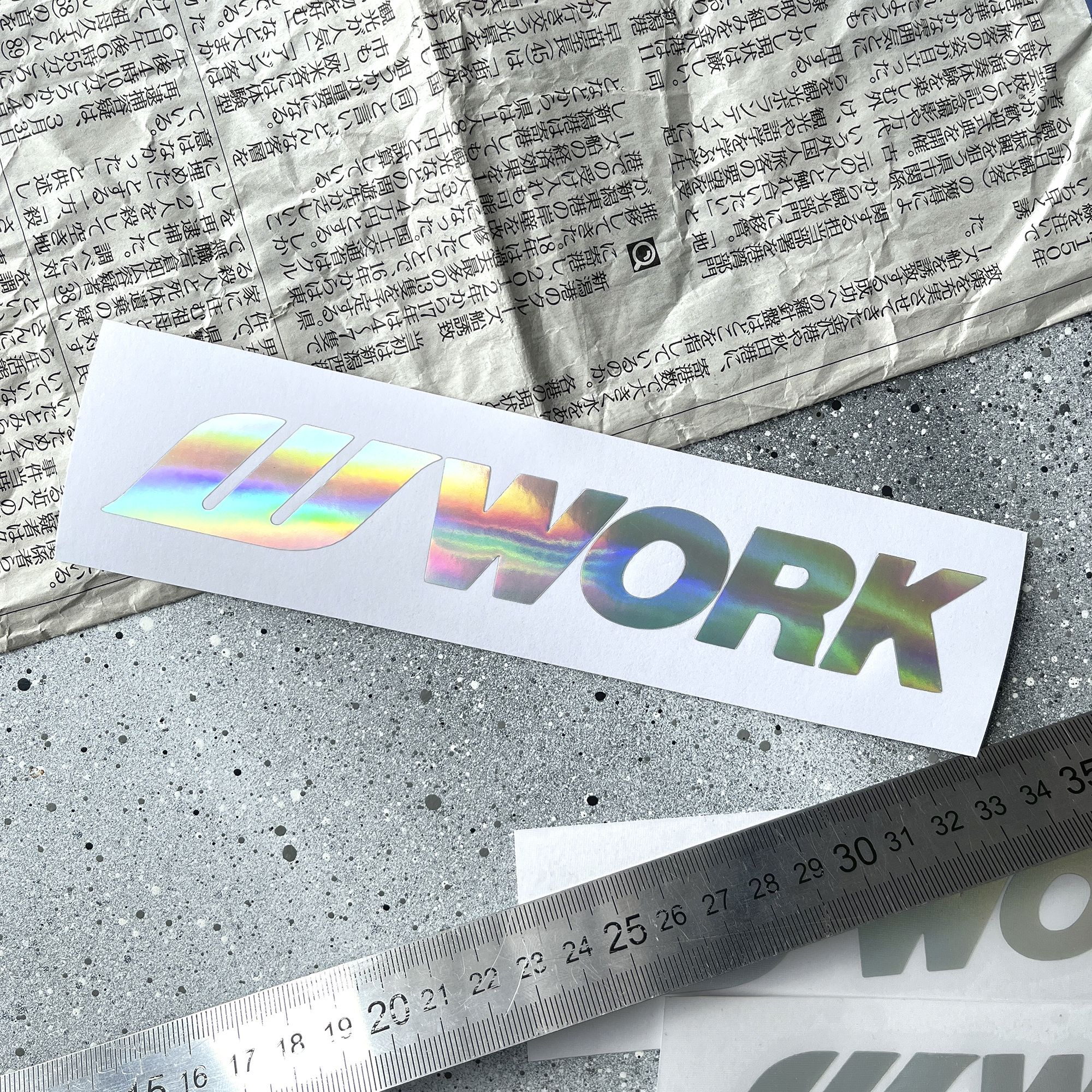 Голографическая наклейка на авто Work Prism 18x2,5см - купить по выгодным  ценам в интернет-магазине OZON (1038304226)