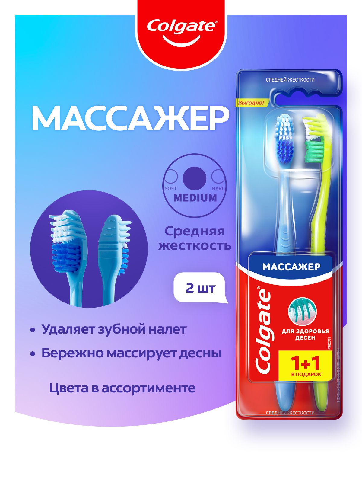 Щетка Colgate Массажер Мягкая Купить