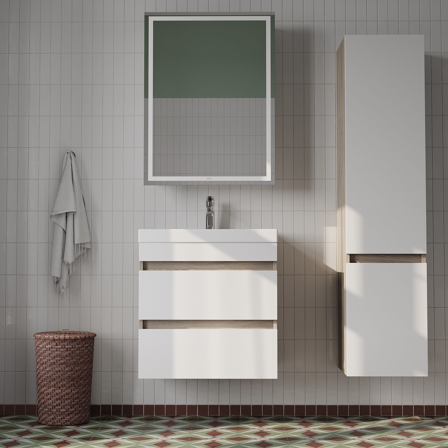 Фото товара на маркетплейсе ozon Шкаф-зеркало с подсветкой IDDIS, 60 см, Zodiac, ZOD6000i99