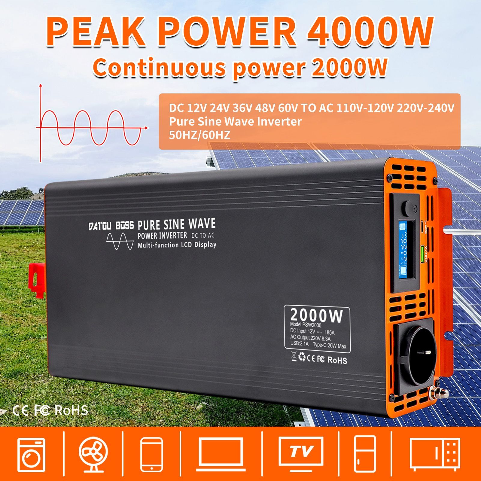 Power Inverter 4000w инструкция по применению.