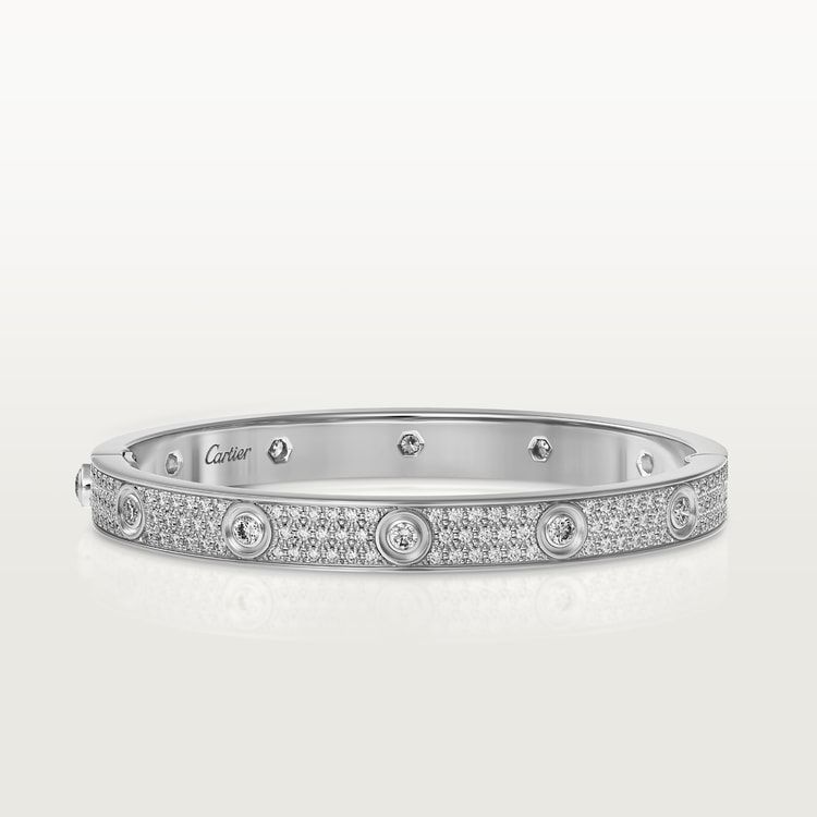 Размеры браслета картье. Cartier Love Pave.