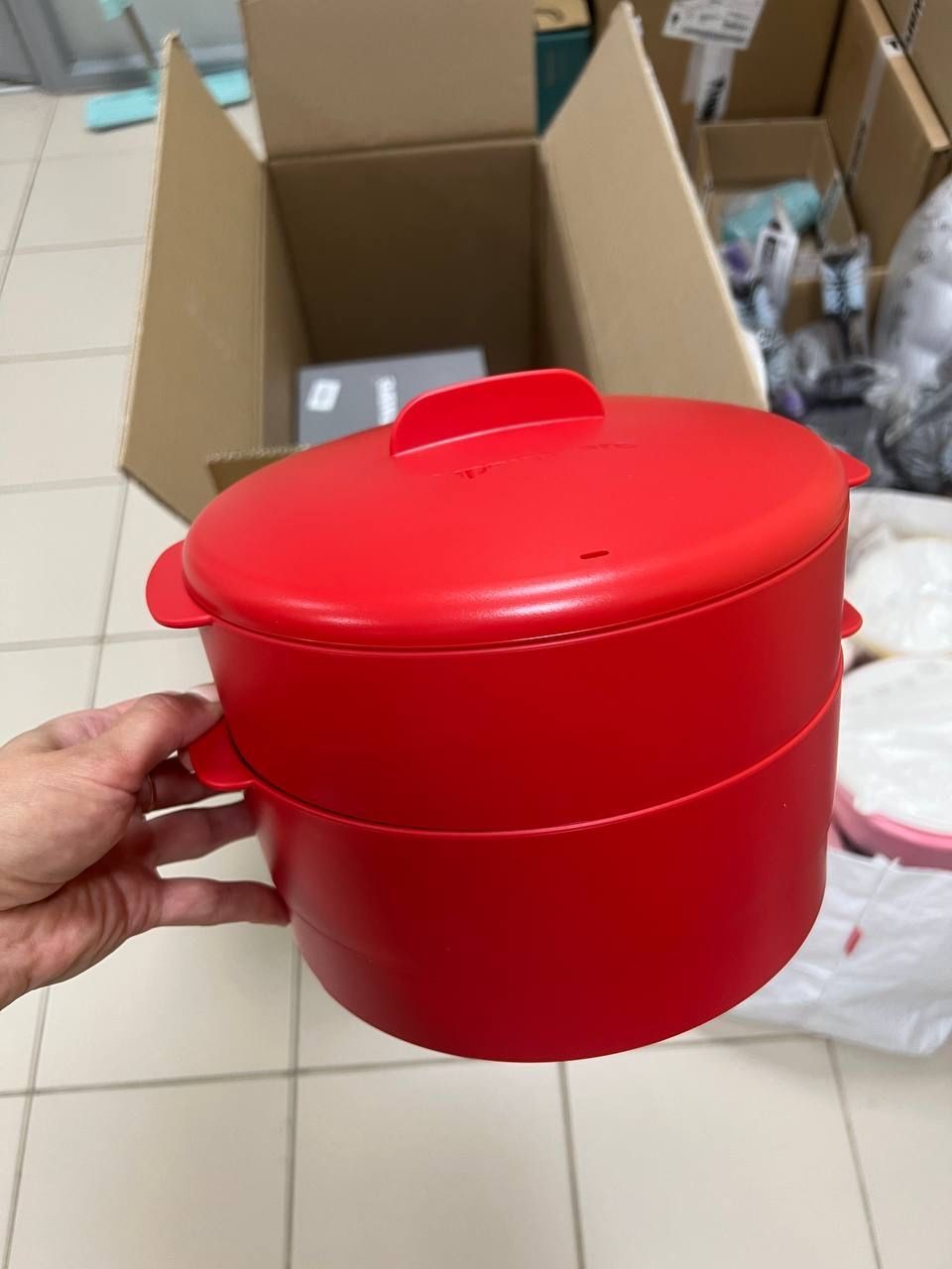 Пароварка Tupperware, Пищевой полимер, 2 яруса купить по выгодной цене с  доставкой в интернет-магазине OZON (1115988240)