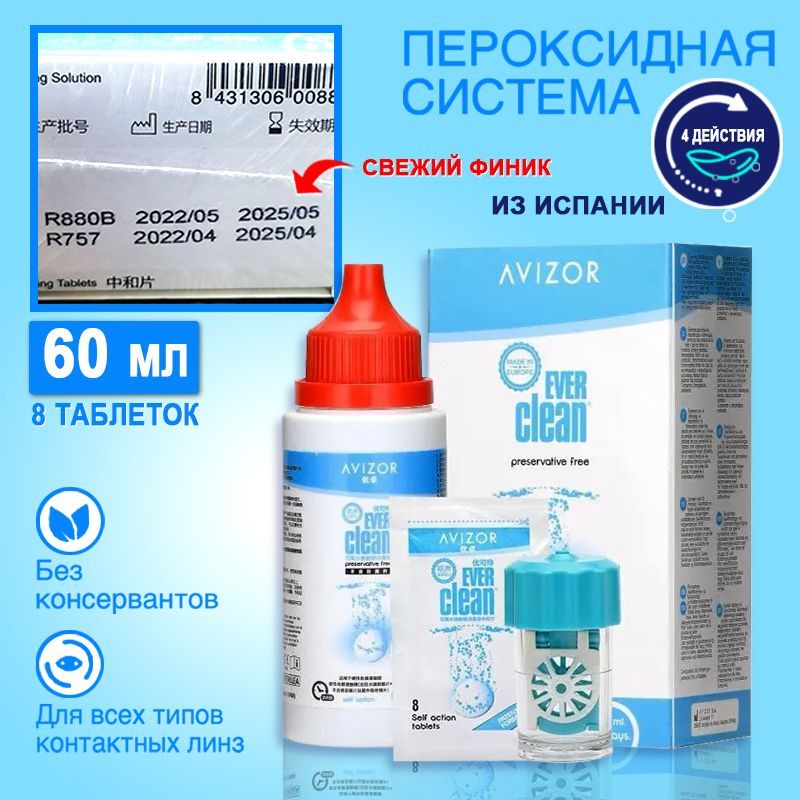 Ever clean пероксидная. Avizor ever clean. Эвер Клин раствор для линз. Состав Авизор Эвер Клин 100 таблеток. Avizor ever clean купить в Ростове на Дону.