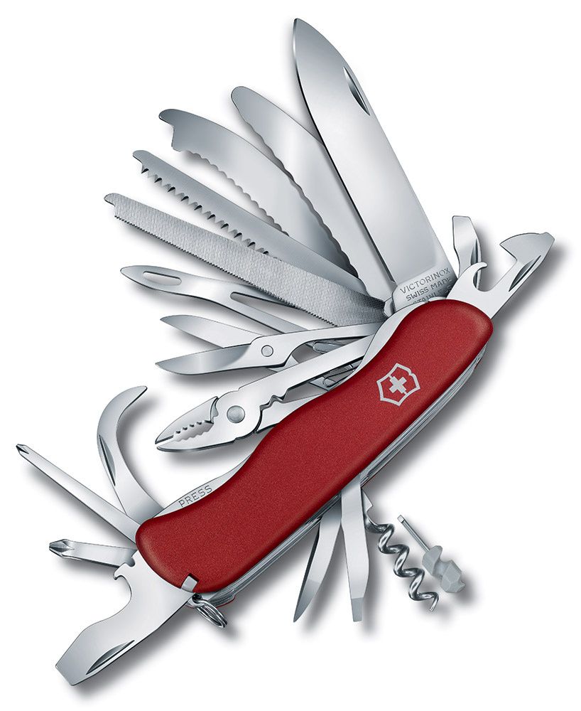 Нож складной перочинный швейцарский Victorinox WORK CHAMP XL (0.8564.XL) 111мм 31функц. красный