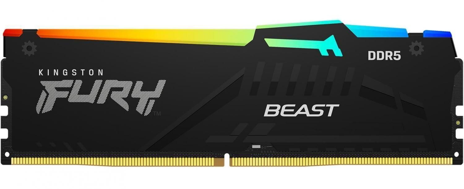 Kingston Fury Оперативная память Beast Black AMD RGB DDR5 5200 МГц 1x8 ГБ (KF552C36BBEA-8)