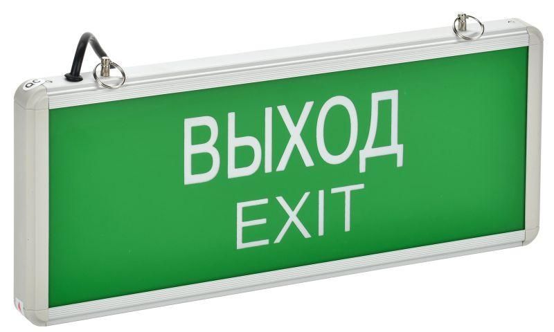 Светильник светодиодный ССА 1001 ВЫХОД-EXIT 3Вт аварийный односторонний IEK LSSA0-1001-003-K03