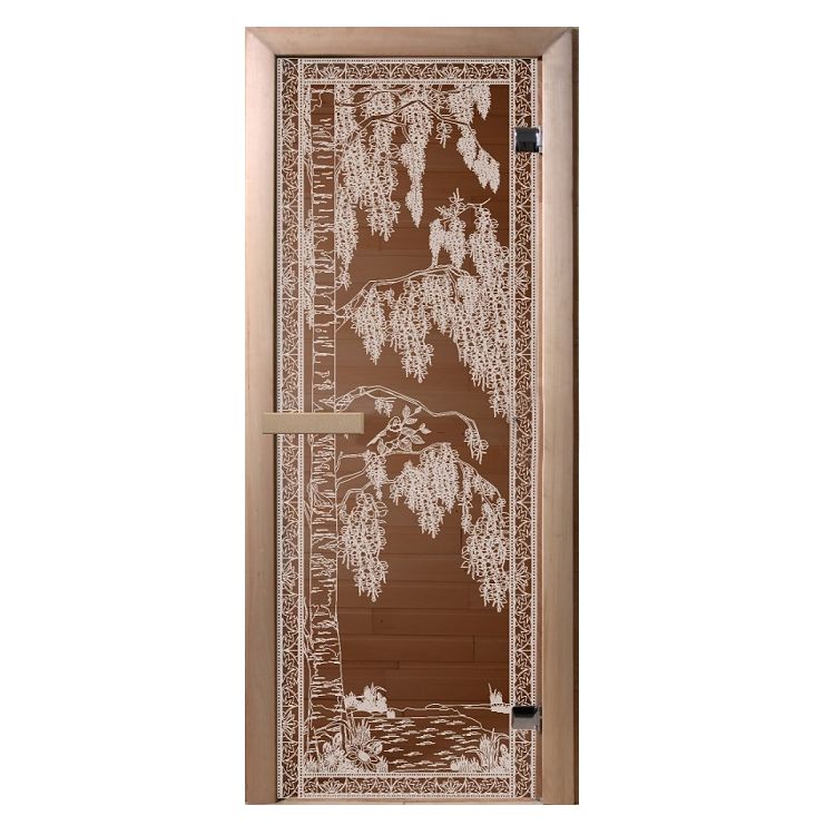 Стекло березка. Дверь DOORWOOD "Березка" (бронза) 190*70. DOORWOOD 1900х700 стеклянная бронза. Дверь DOORWOOD бронза. Дверь для сауны DOORWOOD.