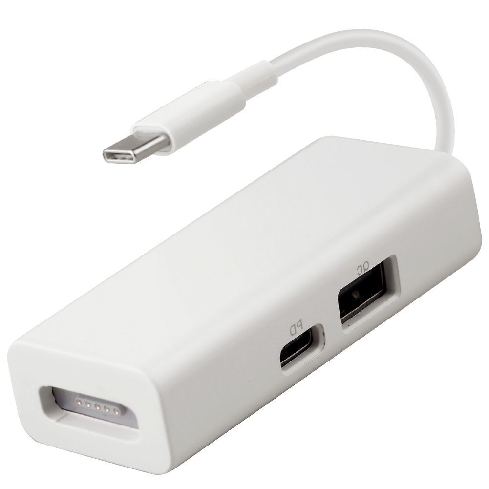 Переходник Magsafe 1/2 - USB Type-C PD 18W USB для iPad и MacBook - адаптер, белый