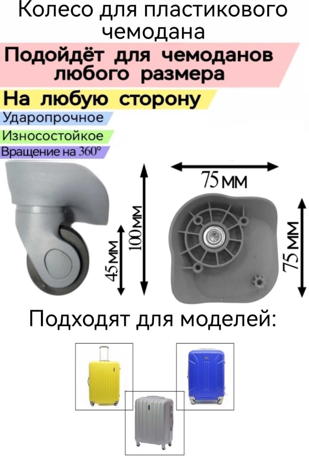 Колесонаплощадке,дляпластиковыхчемоданов