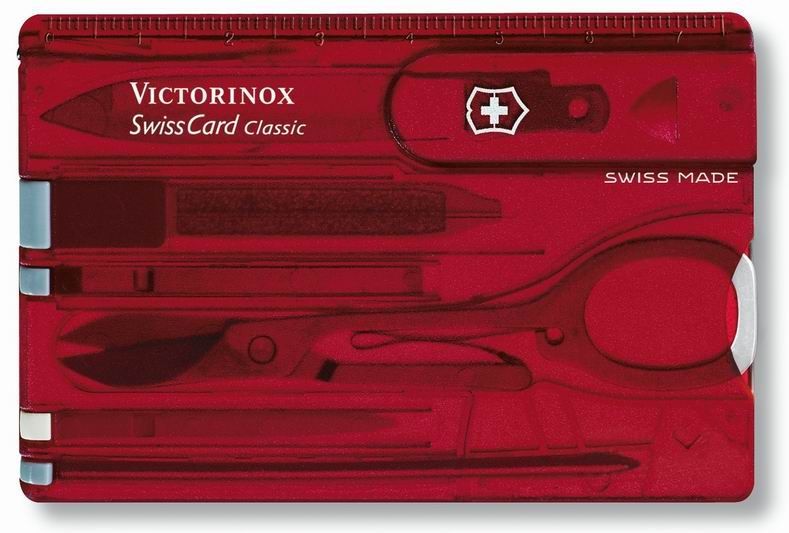 Швейцарская карточка Victorinox SwissCard Ruby красная