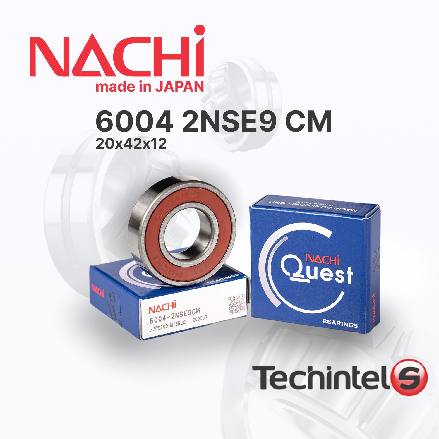 Подшипник NACHI 6004 2NSE (2RS) 20х42х12