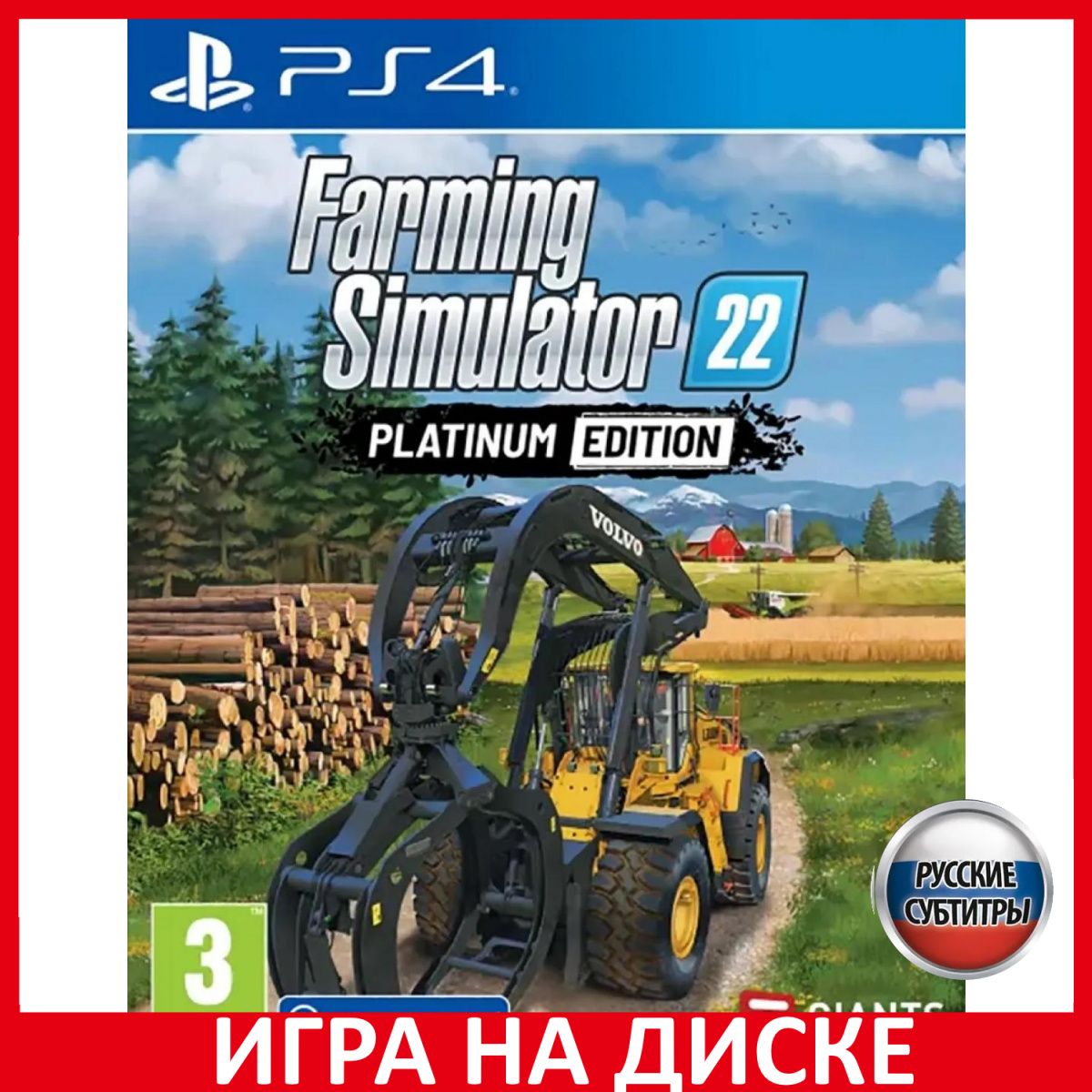 Игра Farming Simulator 22 Платиново (PlayStation 4, PlayStation 5, Русские  субтитры) купить по низкой цене с доставкой в интернет-магазине OZON  (800202919)