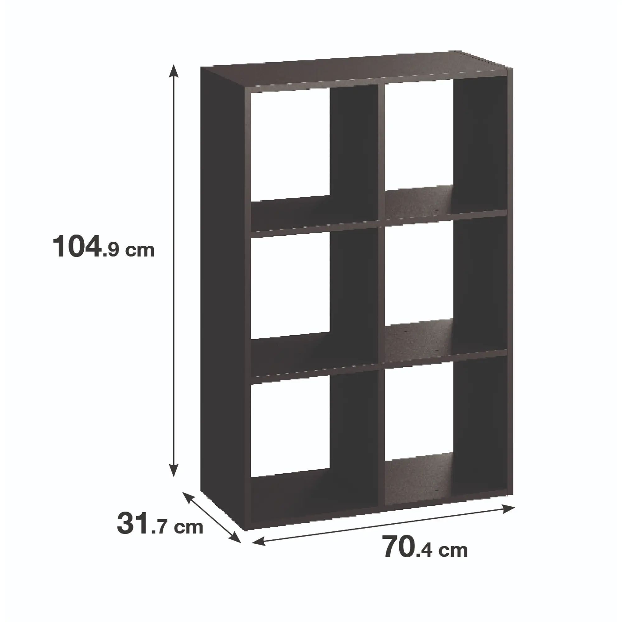 Стеллаж Spaceo Kub 6 секций 70x104x31.5 см ЛДСП цвет белый